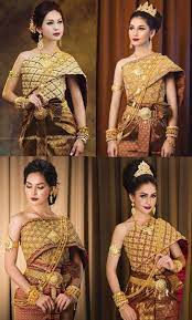 Khmer Wedding Costume Cambodian Dress Traditional Outfits Thai Traditional Dress