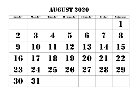 August 2020 Calendar With India August Calendar Calendar Template 2020 Calendar Template