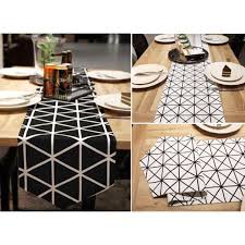Bannerbuzz.com has been visited by 10k+ users in the past month Home Deco Kitchen Supermom Pk00015 Geometric Triangle Black White Design Table Runner Placemat Coffee Dining Table Furniture Home Living Home Decor Other Home Decor On Carousell