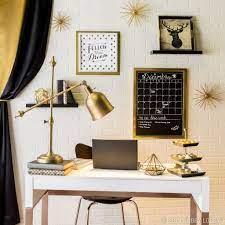 Paper junkie gold desk file organizer for letters, mail, and accessories, 11.5 x 7 x 10 inches. Black And White Office Desk Accessories Novocom Top