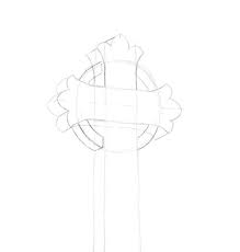 After you do that you can then draw out the outline of the cross itself as shown above. Cross Drawing Free Tutorial Draw A Cross In Pencil