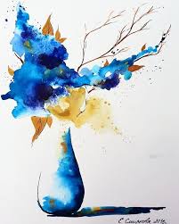 Download Abstract Blu Flowers Abstract Watercolor Flower Watercolor Paintings Abstract Abstract Flower Art