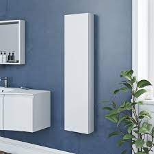 Slimline White Wall Hung Cabinet 1250 X
