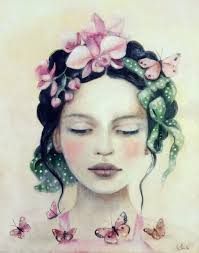 Gift for Her, Whimsical Portraits, Art Print.