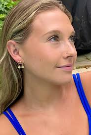 Double Daisy Front and Back Earrings