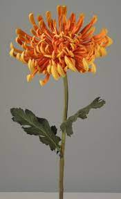 01gat14s Y G Fuji Mum Spray With 3 Leaves 28 Yellow Gold Artificial Flowers Flower Spray Flowers
