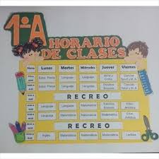 Resultado De Imagen Para Cartelera Horario En Foami Matematicas De Primer Grado Horario De Clases Horario Escolar