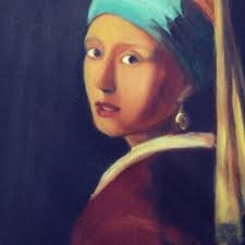 A portrayal of the girl with the pearl earring.