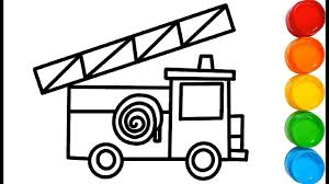 Yang membedakan adalah type ini jenis kendaraan seperti dump truck (dt), mobil pemadam kebakaran, mobil polisi dan mobil tangki membutuhkan imajinasi yang. Menggambar Dan Mewarnai Mobil Pemadam Kebakaran L Mewarnai Gambar Kendaraan Untuk Anak Youtube