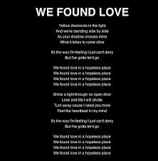 Rihanna We Found Love We Found Love Love Hopeless