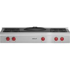 This heating element works so that the heat travels up the side of the. Wolf 48 Built In Gas Cooktop With 4 Burners And Wok Burner Srt484w Lp Best Buy