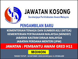 Check spelling or type a new query. Spa Buka 156 Jawatan Kosong Terkini Pembantu Awam Gred H11 Dalam Pelbagai Jabatan Minima Pmr Layak Memohon Infomalaysiakini