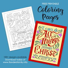God gives us the strength to get through all of our challenges. I Can Do All Things Coloring Page Flanders Family Homelife