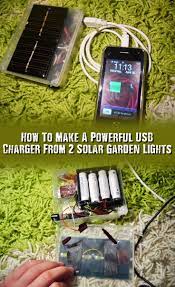 How To Make A Powerful Usb Charger From 2 Solar Garden Lights Shtfpreparedness Solar Lights Garden Solar Projects Diy Solar