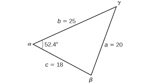 A = 180° − (104.1° + 28.2°) a = 180° − 132.3° a = 47.7° to one decimal place so a = 47.7°, b = 104.1°, and c = Non Right Triangles Law Of Cosines Algebra And Trigonometry