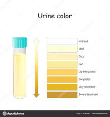 urine color chart for assessing hydration and dehydration