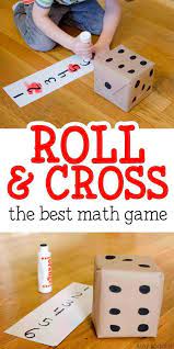 Roll Cross What A Fun And Easy Math Game For Kids Of All Ages This Is A Perfect Number Recog Easy Math Activities Easy Math Games Math Activities Preschool