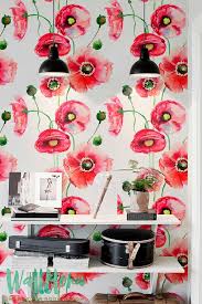Rustic wood wallpaper contact paper peel and stick self adhesive wallpaper home. Watercolour Poppy Flower Print Temporary Wallpaper Vinyl Etsy Floral Wallpaper Poppy Wallpaper Watercolour Poppy