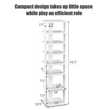 Shoe bench hallway entryway storage rack w/ cushion seat. Costway Wooden Shoes Storage Stand 7 Tiers Shoe Rack Organizer Multi Shoe Rack Shoebox Walmart Com Wooden Shoe Storage Shoe Rack Organization Stackable Shoe Rack