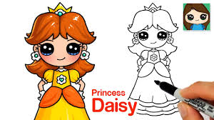 Baby daisy rosalina peach mario coloring. How To Draw Princess Daisy Super Mario Youtube