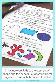Negative space is the area surrounding the subject. Types Of Shapes In Art The Element Of Shape With A Printable The Kitchen Table Classroom