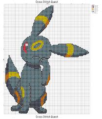 Eevee and ampharos fusion perler bead pattern. Free Umbreon Cross Stitch Pattern Pokemon Eeveelution Cross Stitch Quest