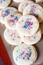 Just put the cookie dough rounds on a cookie sheet and bake. Chewy Sugar Cookies Recipe Pillsbury Copycat Easy Sugar Cookies