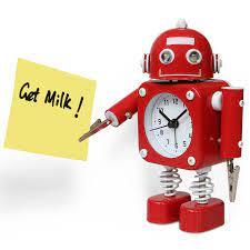 Powered by two aaa carbon zinc batteries (not included). Non Ticking Robot Alarm Clock Betus