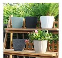 Luxury Quality Vase Plastic Resin Outside Size Custom Modern Self Watering  Garden Succulent Flower Pots Planter Design Factory