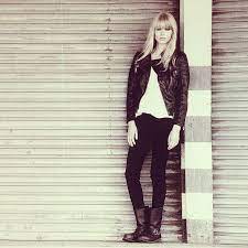 Woman In Leather Jacket Jeans And Primeboots Hunter Boots Leather Jacket Leather