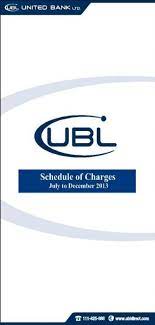 You will read how to activate internet banking in pnb in just coming paragraphs. Schedule Of Charges United Bank Limited