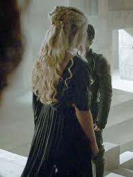 Daenerys Black Dress Rear View Daenerys Hair Targaryen Hair Prom Hairstyles For Short Hair