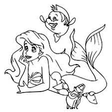 The most famous mermaid is of course the little mermaid, invented by andersen and whose story was published in 1876 , later taken up by disney studios in ariel the little mermaid. Top 25 Free Printable Little Mermaid Coloring Pages Online