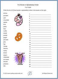 If you have a first or second grader that is learning alphabetical order, download these abc order using cvc words worksheets for practice! Put Words In Alphabetical Order Worksheets