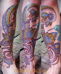 Henna Color Tattoo Henna Inspired Tattoos Tattoos Paisley Tattoo