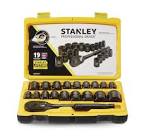 STMT71657 Black Chrome Socket Set, 19-pc Stanley