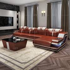 Ab curated looking a little larger, this living. China Italien Mode Stil Moderne Lounge Suiten Leder Sektionaltofa Mit Led Leuchte Kaufen Sofa Auf De Made In China Com