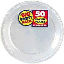 Shop by different colors, themes & much more! Amazon Com Big Party Pack Clear Plastic Plates 10 25 Pack Of 50 Party Supply Kitchen Dining