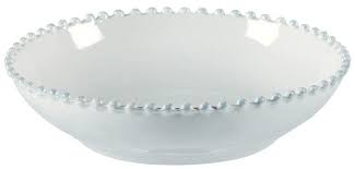 Costa Nova Pearl White Pasta Plate 9.25"D x 2.25H, 36 oz.