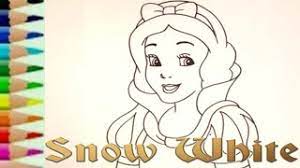 Gambar mewarnai putri sofia untuk anak paud dan tk yaitu. Belajar Menggambar Putri Salju Snow White Cute Kartun Disney Princess Youtube