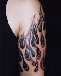 One style skull and dice fire tattoo is one different style tattoo which is tattooed on sleeves. Flame Half Sleeve Tattoo Tattoo Ideas Center
