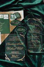 Black And Green Wedding Invitations Beautiful Wedding Color Palettes Gold And Dark Green Unique Wedding Invitations Wedding Emerald Wedding Colors Green Wedding Invitations Dark Green Wedding