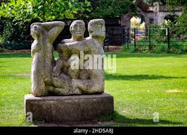 Lewes Group public sculpture by Jon Edgar in Southover Grange Gardens,  Lewes Stock Photo