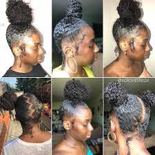 An oversized, voluminous bun is a great protective style for natural hair—and, as a bonus, it shows off natural texture. Buns Galore Follow Naturalhairlovez For More Natural Hai Natural Hair Styles Easy Natural Hair Styles For Black Women Short Natural Hair Styles