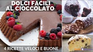 Se amate le crostate vi suggerisco l'intramontabile crostata di marmellata, un dolce facile e veloce che potremo preparare ogni volta con un ripieno diverso. Dolci Al Cioccolato Facili E Veloci 4 Ricette Da Provare Youtube