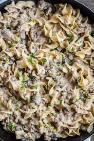 Stir it all together and bring it to a low simmer. Ground Beef Stroganoff Recipe Natashaskitchen Com