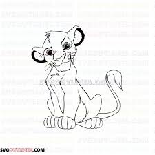 All artwork must be sourced. Simba The Lion King 2 Outline Svg Dxf Eps Pdf Png