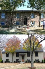 Pin By Ashley Winkle On Exterior Split Level Remodel Exterior Exterior Brick Painted Brick House