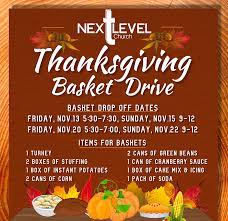 Check spelling or type a new query. Thanksgiving Baskets Next Level Church