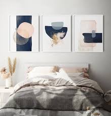Abstract Blue Bedroom Wall Art For Above Bed Decor Modern Etsy In 2020 Blue Bedroom Walls Above Bed Decor Blue Bedroom Decor